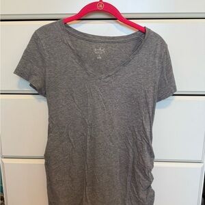 Isabel Maternity Heather Gray V-Neck Tee